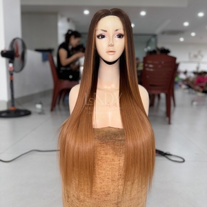 Plus haute qualité belles perruques vrais cheveux humains 100% vietnamien cheveux humains os droite couleur fermeture perruque 2025 - Product Image 2