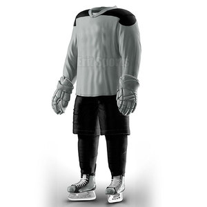 Prix raisonnable, respirant, 100% polyester, uniforme de hockey sur glace, fabrication professionnelle, haute qualité, design personnalisé, votre propre logo - Product Image 4