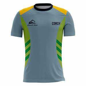 เสื้อโค้ชสำหรับเสื้อ-เสื้อแขนสั้นแบบสปอร์ตพิมพ์ลายโพลีเอสเตอร์ - Product Image 1