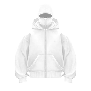 Sweat à capuche unisexe personnalisé 2026, capuche couvrant le visage, chaud, 100% coton, épaules tombantes, manches longues, ample, sweat à capuche surdimensionné pour homme - Product Image 2