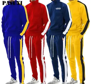 PASUXI 2023 High Quality Oversized Fashionable Slim Fit Color Combination Mens Tracksuit For Training Wear