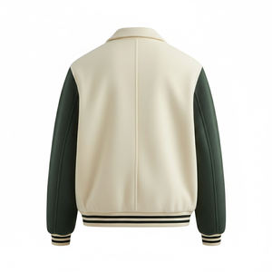 Chaqueta Bomber Varsity de Invierno para Hombre, Ajustada, con Botones Cubiertos, Personalizada, Superventas 2026, de Alta Calidad, Resistente al Viento, Venta al por Mayor - Product Image 2