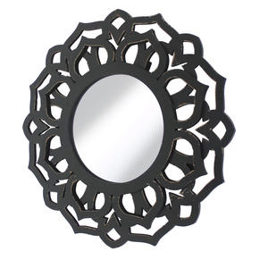 Miroir mural durable au design tendance et nouveau avec cadre à motif floral, couleur et dimensions personnalisées pour les hôtels, la maison et les espaces de vie - Product Image 1