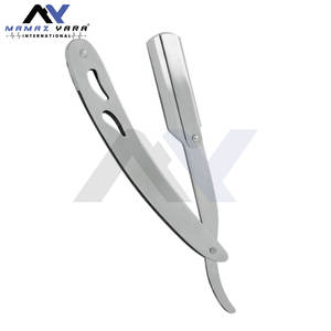 Navaja de Afeitar Profesional para Barbería con Bloqueo Oscilante y Mango de Acero de Color Personalizado, Herramienta de Barbería de Primera Calidad con Filo Recto - Product Image 2