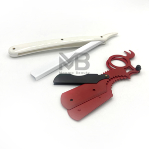 มีดโกนหนวดคุณภาพสูงสำหรับผู้ชาย ด้ามจับสีตามสั่ง พร้อมด้ามจับแบบกำหนดเอง มีดโกนสแตนเลสแบบใบมีดเดี่ยว - Product Image 5