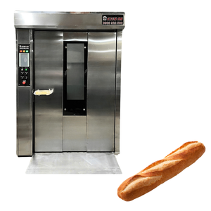 Horno rotativo fácil de operar con 24 bandejas con carro Altuntop 1200 Kgs 30Kw/H Horno de pizza comercial a gas Kien Un fabricante - Product Image 1