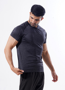 Venta caliente personalizado en blanco gris liso camiseta, poliéster gimnasio fitness desgaste hombres camiseta - Product Image 3