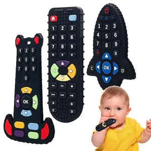 Mordedor de Silicona para Bebés, Juguete Masticable Suave con Forma de Animal de Dibujos Animados, Grado Alimenticio, Ligero, Perfecto para la Dentición Infantil - Product Image 2