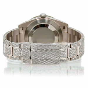 Reloj de Pulsera de Moda de Acero Inoxidable con Incrustaciones de Moissanita, Diamantes VVS, Estilo Hip Hop, de Lujo, de Cuarzo, para Hombre y Mujer, Personalizado, Venta al Por Mayor - Product Image 4