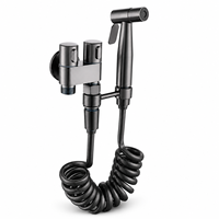 Ensemble de pulvérisateurs bidet polyvalents pour le nettoyage des toilettes et des sols, avec pulvérisateur manuel et valve à double sortie en laiton
