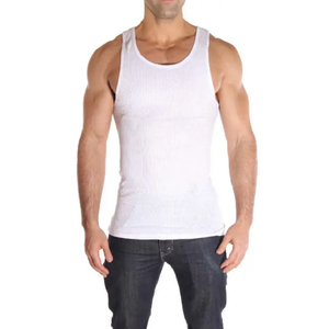 Camiseta sin mangas deportiva para hombre más vendida, ligera, transpirable, óptima para correr, técnica lavada, material de algodón, camiseta sin mangas - Product Image 3