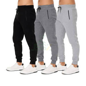 Pantalones Deportivos Rectos para Hombre, Pantalones de Chándal Atléticos con Bolsillos con Cremallera, Transpirables, de Secado Rápido, 100% Algodón, para Gimnasio, Entrenamiento, Correr, Fitness, Casual - Product Image 1