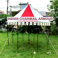 Tente yourte de cirque en toile de coton premium de 5 mètres de diamètre, quatre saisons, 1500-2000 mm, imperméable, pour reconstitutions historiques, festivals, extérieur