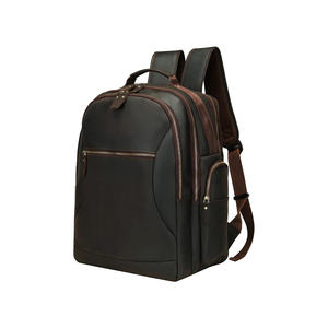 Luxury Waterproof PU Leather Laptop <b>Backpack</b> Portable Fashion Travel Bag Zipper for College <b>Students</b> Office Workers Wholesale - Product Image 2