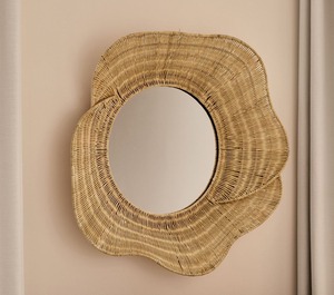 Rattan Natural Wavy <b>Mirror</b> - Product Image 1