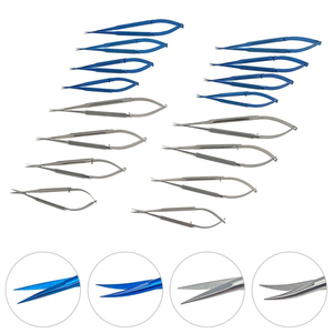 Ciseaux pour microscope ophtalmique, ensemble d'instruments chirurgicaux manuels, acier inoxydable allemand, certifié CE, outils de microchirurgie - Product Image 1