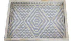 Bandeja de Madera con Incrustaciones de Hueso Cuadrada, Tradicional, para Servir en Bodas, Decorativa, para Mesa de Centro, para Aperitivos, con Logotipo Personalizado/OEM, para Hogar, Hotel, Restaurante - Product Image 6