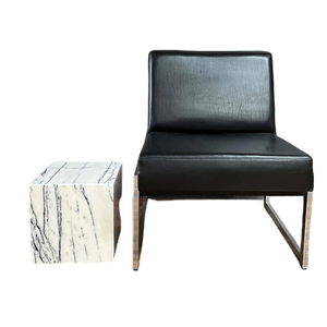 Mesa de cubo de mármol tallada a mano, mesa de mármol gris cebra, mesa de cubo de piedra de mármol - Product Image 4