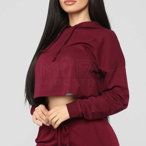 Sudaderas Cortas con Capucha Ligeras de Invierno para Mujer, Antiarrugas, con Logotipo Frontal, Tejido Transpirable para Uso Diario o Estilo Urbano - Product Image 2