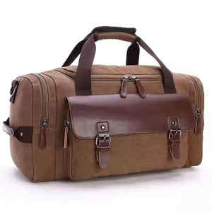 Bolsa de lona de viaje de yoga informal personalizada 2024, cuero genuino de calidad superior con cierre de cremallera, precio bajo - Product Image 1