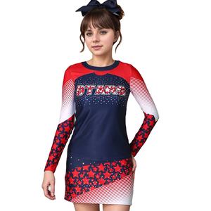 Ensembles d'uniformes de cheerleading pour femmes personnalisés de haute qualité, confortables, respirants, pour sports de plein air, dernier design, vente en gros OEM - Product Image 1