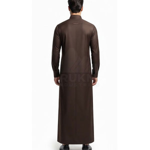 Elegant Slim Fit Modern Casual <b>Thobe</b> for <b>Men</b> Stylish Muslim Clothing Breathable Lightweight Cotton for Daily Religious Wear - Product Image 2
