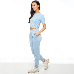 Pantalons de survêtement décontractés pour femmes, style streetwear d'hiver, surdimensionnés, avec bande latérale, en coton uni, pantalons de jogging, pantalons de survêtement élastiques, style harem - Product Image 4