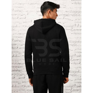 Sweats à capuche en coton pour hommes avec un design simple de base, confortable et adapté aux vêtements de sport et à la mode quotidienne Sweats à capuche en coton durables pour hommes - Product Image 4