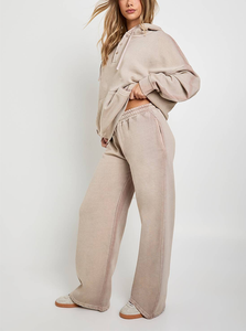 Conjunto Deportivo de Dos Piezas para Mujer, Sudadera con Capucha y Pantalones Deportivos Cómodos, Transpirables, con Cordón Ajustable, de Spandex, Calidad Premium - Product Image 5