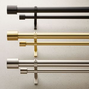 Traditional design metal <b>curtain</b> <b>brackets</b> with screw mounts for stable long lasting use on <b>wooden</b> or concrete walls - Product Image 5