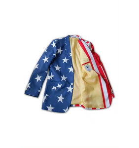 Traje de hombre de negocios impreso por sublimación OEM Slim Fit Novios Boda Formal Abrigo Pantalón Trajes de novio Listo para enviar Venta al por mayor Pent Coat - Product Image 4