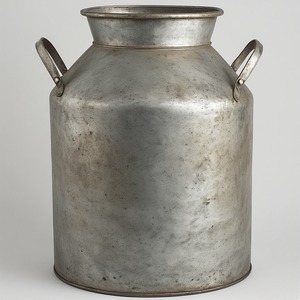 กระป๋องนมกัลวาไนซ์แบบดั้งเดิมที่มีการออกแบบสีเทาโบราณเหมาะสำหรับห้องครัวกลางแจ้งสวนคาเฟ่และบ้านไร่ - Product Image 2