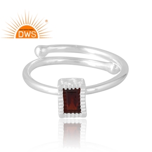 Hot Selling 925 Sterling <b>Silver</b> Natural <b>Garnet</b> Gemstone <b>Ring</b> Custom Jewelry For Women Gift For Her - Product Image 3