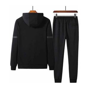 Conjuntos Deportivos de 2 Piezas para Hombre, Sudadera con Capucha Ligera y Ecológica, Pantalones Deportivos para Gimnasio, Algodón, Otoño, Entrenamiento, Venta al Por Mayor OEM - Product Image 3