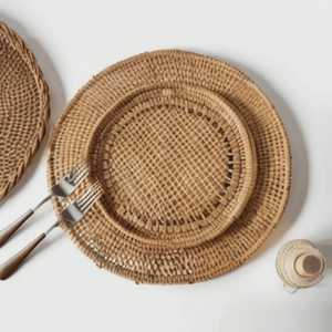 Panier de rangement en rotin naturel moderne, tissé à la main, avec poignée, écologique, pour l'organisation de la maison, de la cuisine, des fruits, des collations, des articles divers - Product Image 5