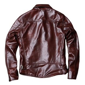 Chaqueta de Cuero Vacuno Genuino de Alta Calidad para Hombre, Chaqueta de Motociclista, Venta al por Mayor, Personalizable - Product Image 2