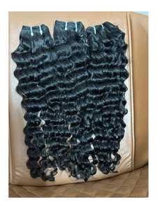 Extensiones de cabello humano natural Remy de templo indio, pelo virgen rizado natural en paquete de fábrica del sur de India, precios al por mayor baratos - Product Image 5