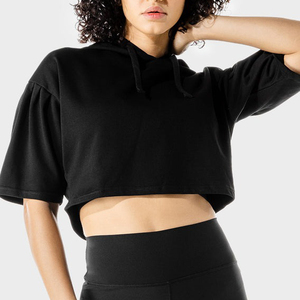 Ropa de Mujer, Cómodas Sudaderas Cortas, Sudaderas de Primera Calidad Más Vendidas al por Mayor, Sudadera Corta Informal para Mujer - Product Image 1