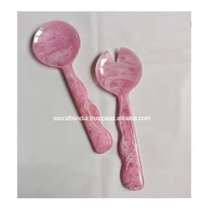 ชุดช้อนตักสลัดทำมือแบบพรีเมียมชุดช้อนตักสลัดทำด้วยมือมีความทนทานและมีการตกแต่งสำหรับรับประทานอาหารที่บ้านโรงแรมและคาเฟ่ - Product Image 4