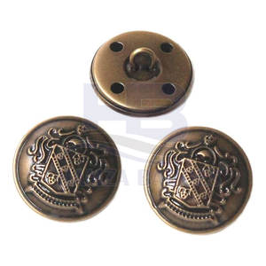High Quality <b>Brushed</b> Steel Buttons Custom Logo for Elegant Uniform Styling Eco-Friendly Business Attire Uniforms (OEM Service) - Product Image 2