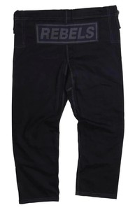 Uniforme de Jiu-Jitsu Brasileño Shoyoroll Cut Batch 51 REBEL Japón, Negro con Combinación Gris Oscuro - Product Image 4