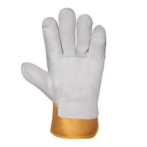 ถุงมือทำงานสำหรับชาวแคนาดา, ถุงมือทำงานผ้าฝ้ายหนังวัวแยกนุ่มสบาย - Product Image 2