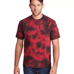 Camisetas de algodón con cuello redondo Unisex de 180g, camisetas de verano de manga corta con degradado de logotipo personalizado, camisetas de verano de gran tamaño suaves con estampado Tie Dye, venta al por mayor para hombres - Product Image 3