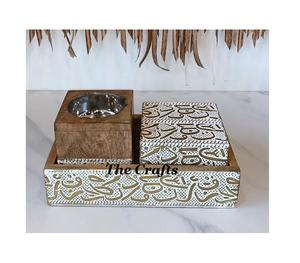 Bulk Religious Wooden Bakhoor Burner Mabkhar Storage Box <b>Tray</b> High Quality Traditional Hotel Home Fragrance <b>Oil</b> Burner Dukhoon - Product Image 2