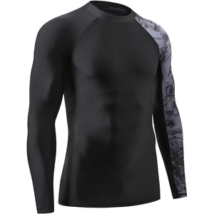 Quick Dry Men MMA Muay Thai <b>Grappling</b> Rash Guard Rash Guards BJJ Custom Logo Sportswear Rash Guards Men Rash Guard Long Sleeve - Product Image 6