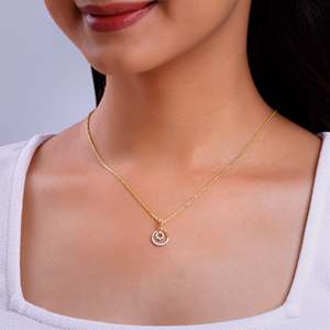จี้เพชรวงกลมคู่สีทอง-จี้และเครื่องรางสุดหรู - Product Image 3