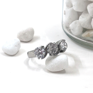 Wholesale Stainless Steel <strong>3</strong> Crown Cubic Zirconia Solitaire Promise Engagement <strong>Ring</strong> Woman's Diamond <strong>Carats</strong> Jewellery Gold Parties - Product Image 5