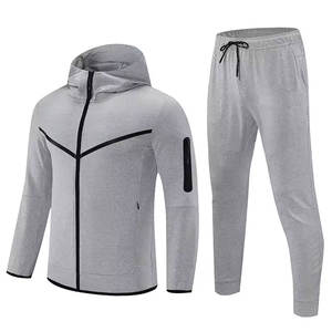 Tech Fleece Winter Wind Runner Full Zip Hoodie Jogger Chándales Hombres Logotipo personalizado Running Sportswear Sweat Suit - Product Image 2