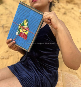 Nouveau réel fait à la main Unique spirituel coton tissu fil sécurisé fermer Journal Vintage coloré couverture non doublé feuille recyclée journal - Product Image 3