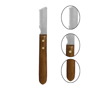 Cuchillo profesional de acero inoxidable para el cuidado de mascotas, 38 dientes, reutilizable, corte y pelado de pelo fino - Product Image 1